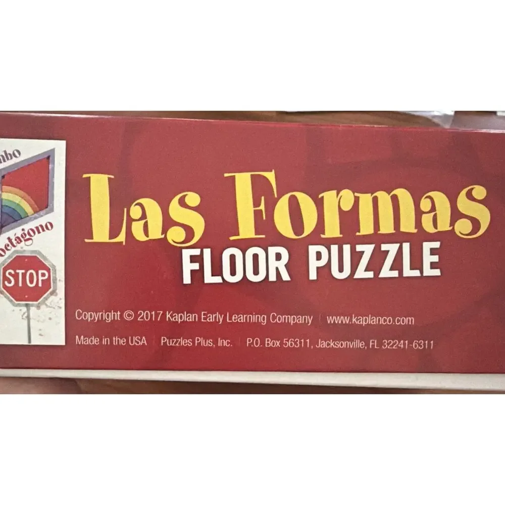 New Kaplan Early Learning Las Formas Floor Puzzle Jumbo 24 Spanish Ages 3 Up